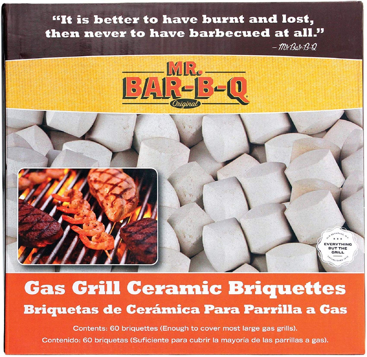 Mr. Bar-B-Q 60-Pack Ceramic BBQ Briquettes front view