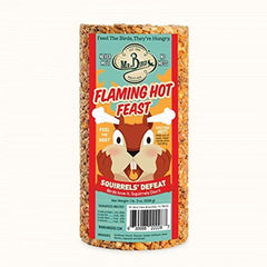 Mr. Bird Flaming Hot Feast cylinder showing multi-colored seeds
