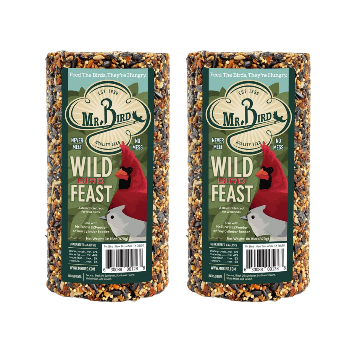 Mr. Bird WildBird Feast Cylinder Bird Seed front view
