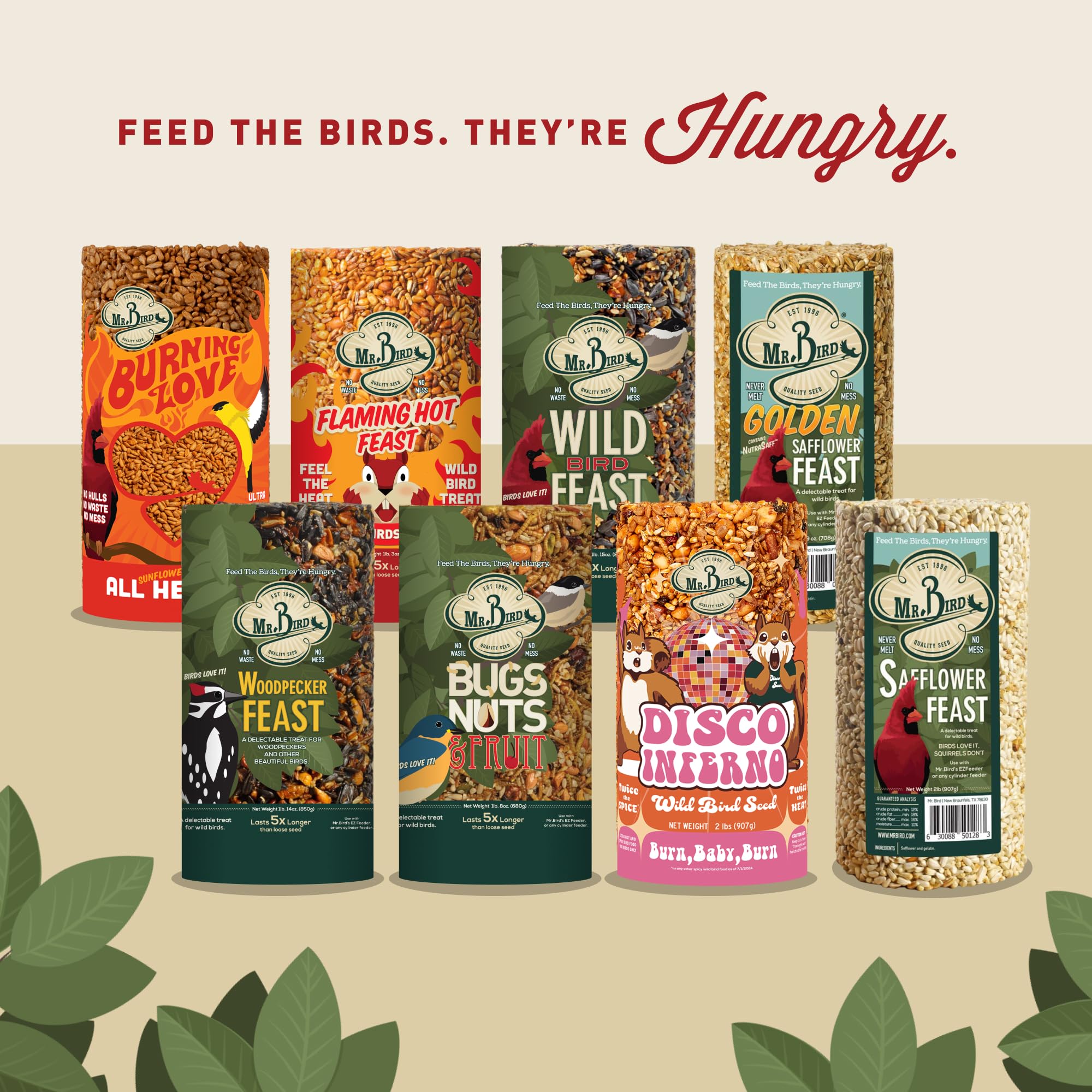 Mr. Bird WildBird Feast Cylinder Bird Seed pack of 2