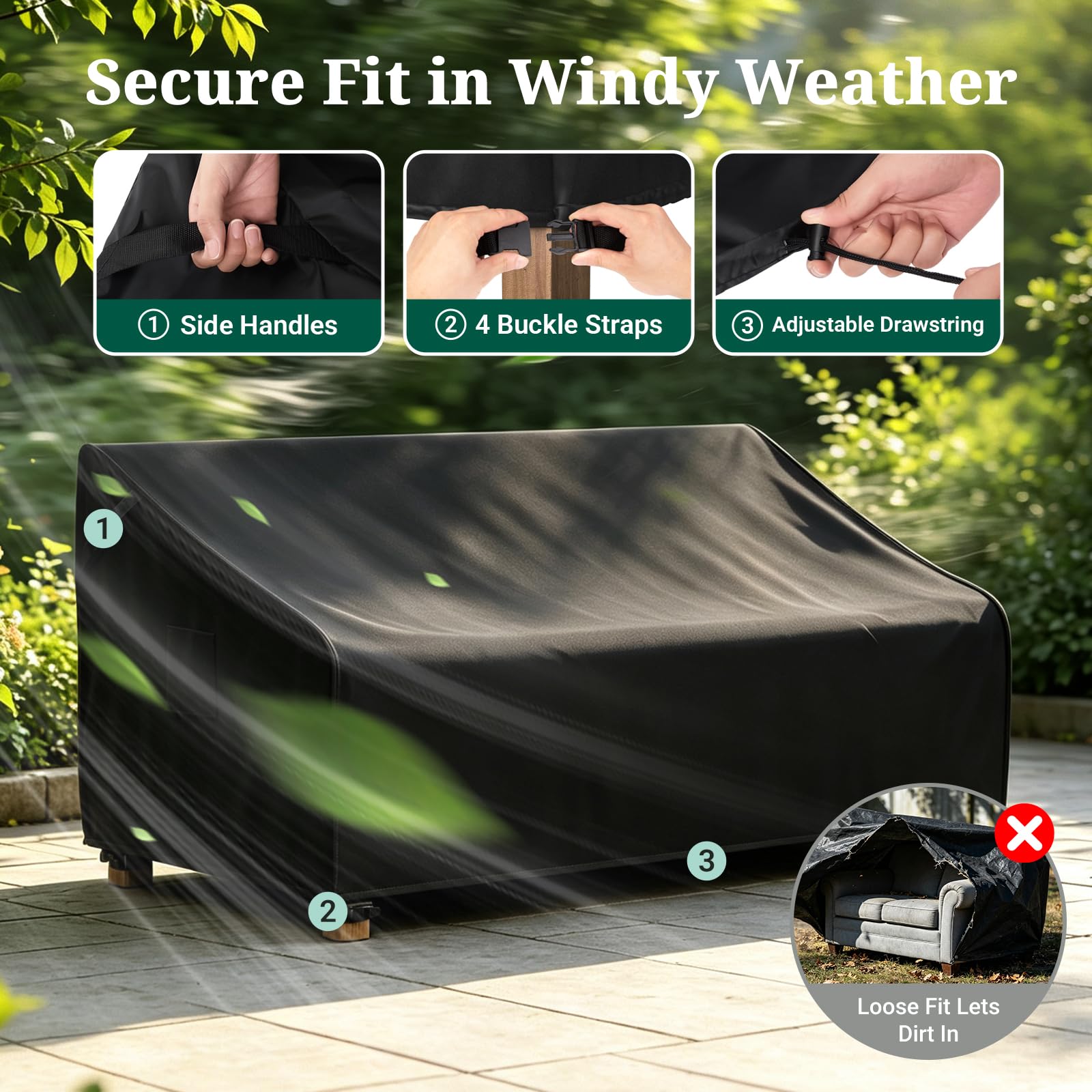 MR. COVER 3-Seater Couch Cover packaging details