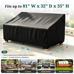 MR. COVER 3-Seater Couch Cover with handles and air vents