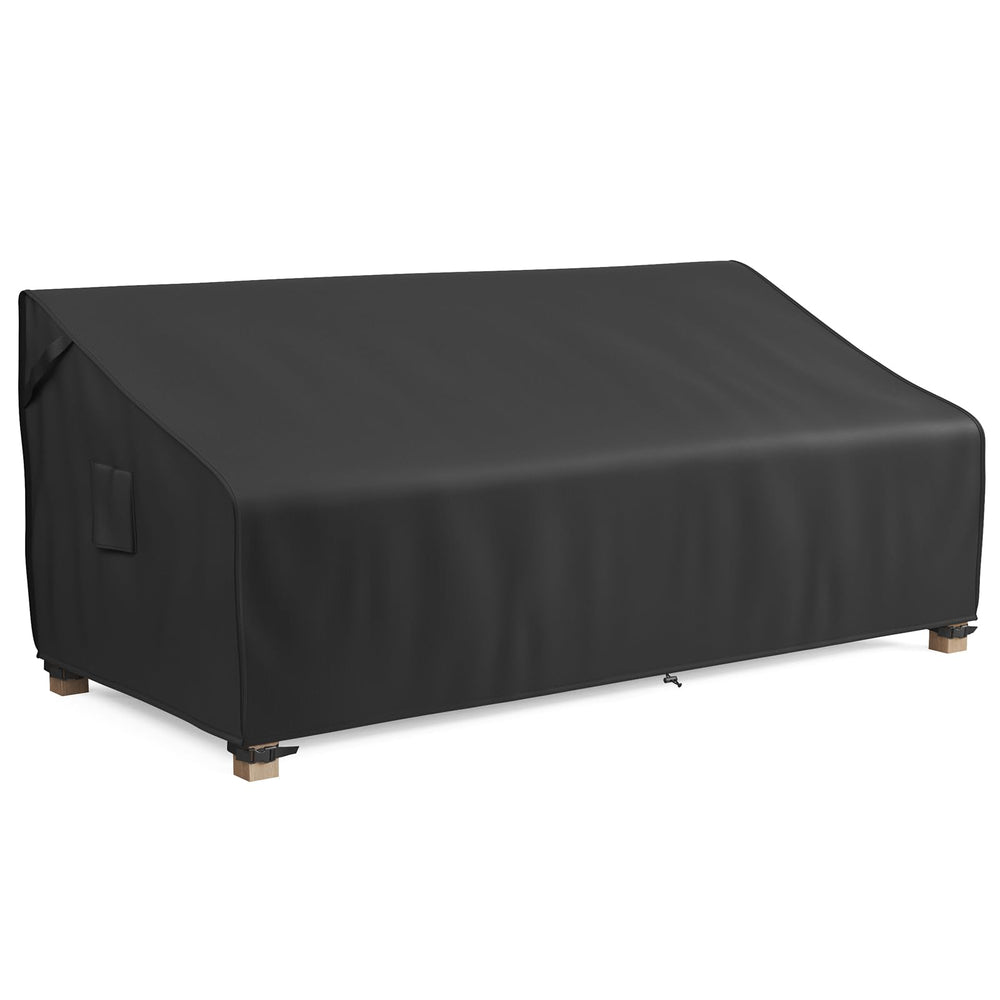 MR. COVER 3-Seater Outdoor Couch Cover in black front view