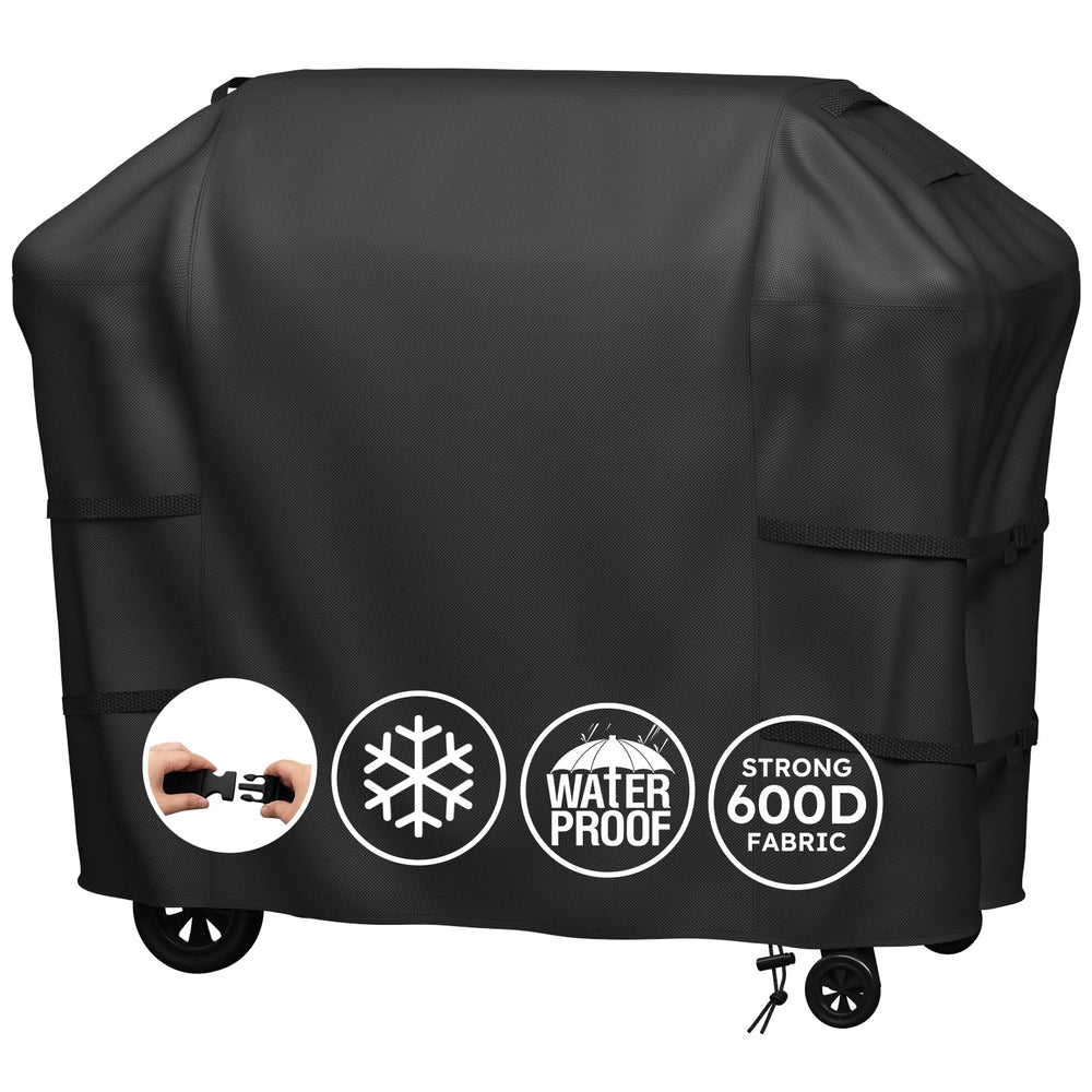 MR. COVER 52-inch grill cover front view in black