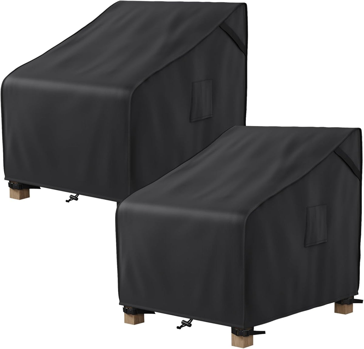 MR. COVER black patio chair cover front view