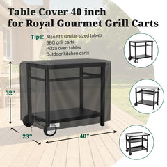 MR. COVER black table cover with adjustable drawstrings