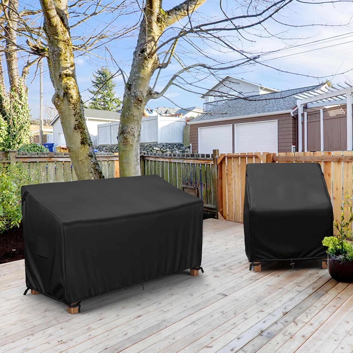 MR. COVER Couch Cover showcasing windproof buckles