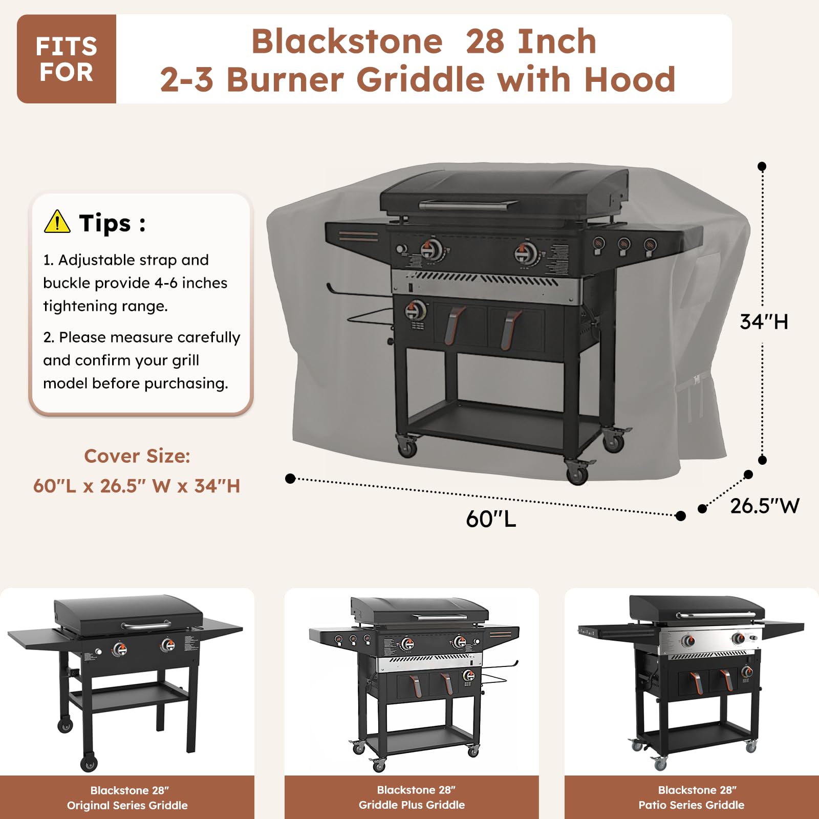 MR. COVER Griddle Cover showing waterproof fabric details