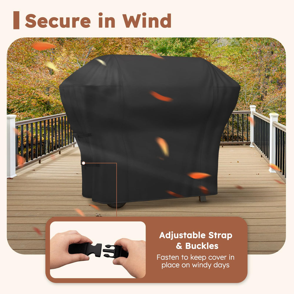 MR. COVER Grill Cover displayed on Weber Spirit grill
