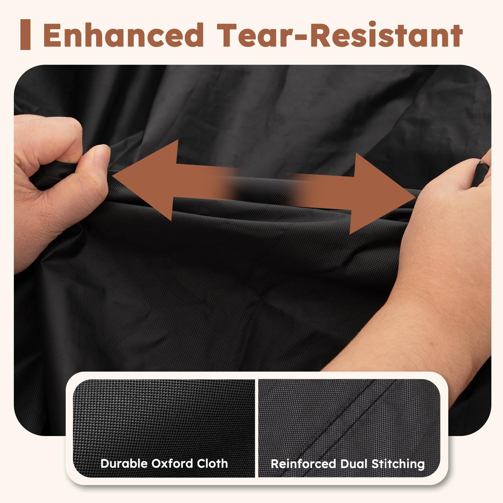 MR. COVER Grill Cover with bottom drawstring for secure fit