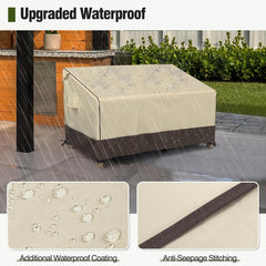 MR. COVER Outdoor Couch Cover laid over a 3-seater sofa