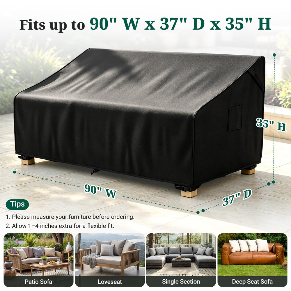 MR. COVER outdoor couch cover with air vents