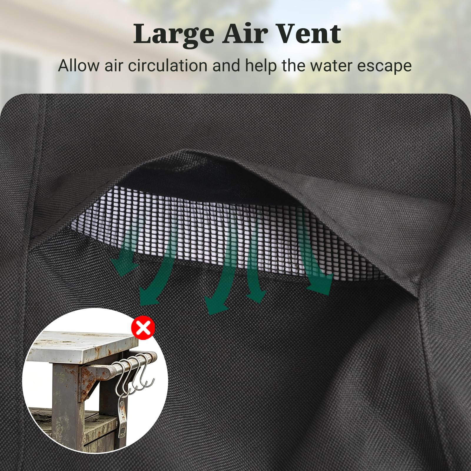 MR. COVER outdoor prep table cover in outdoor setting