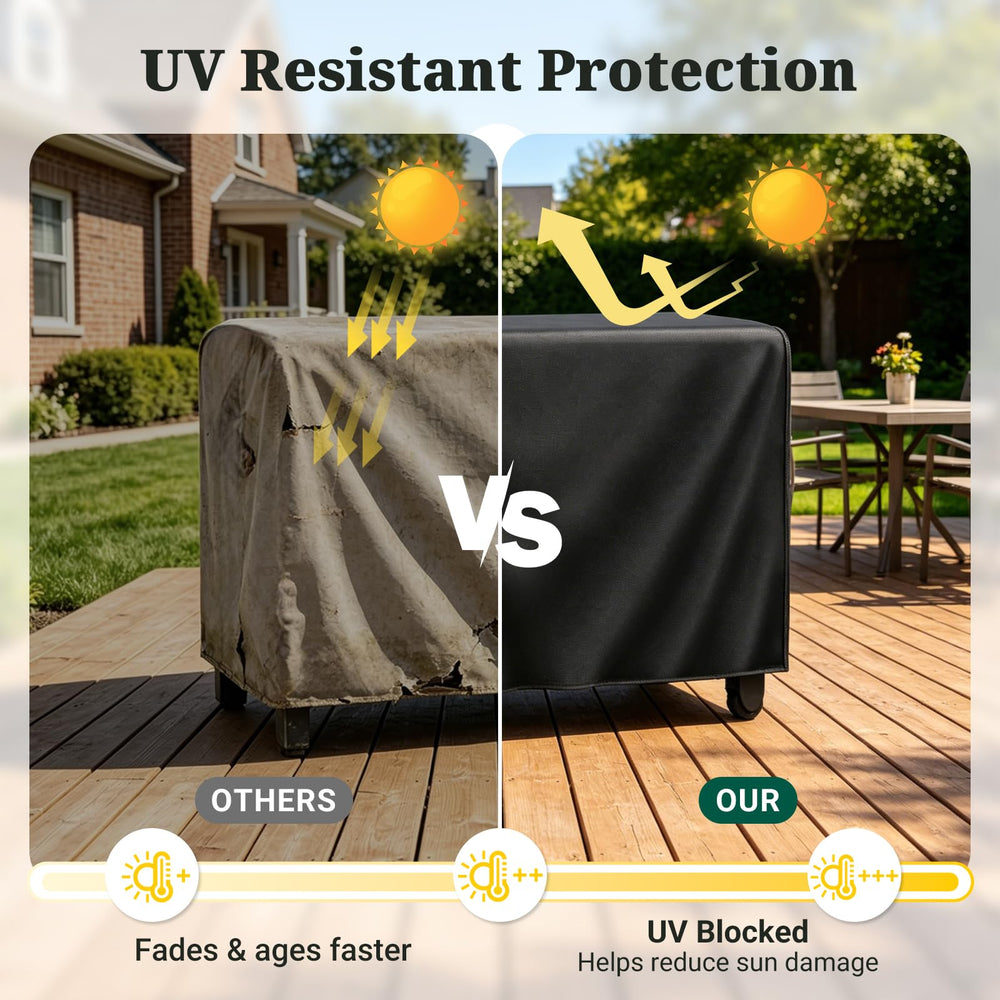 MR. COVER outdoor prep table cover showing waterproof feature