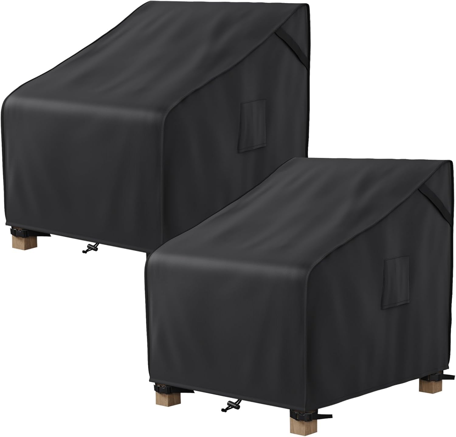 MR. COVER patio chair cover black model side view