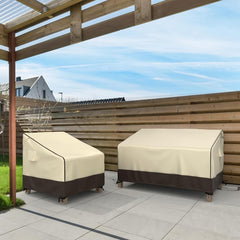 MR. COVER Patio Chair Cover displaying waterproof features