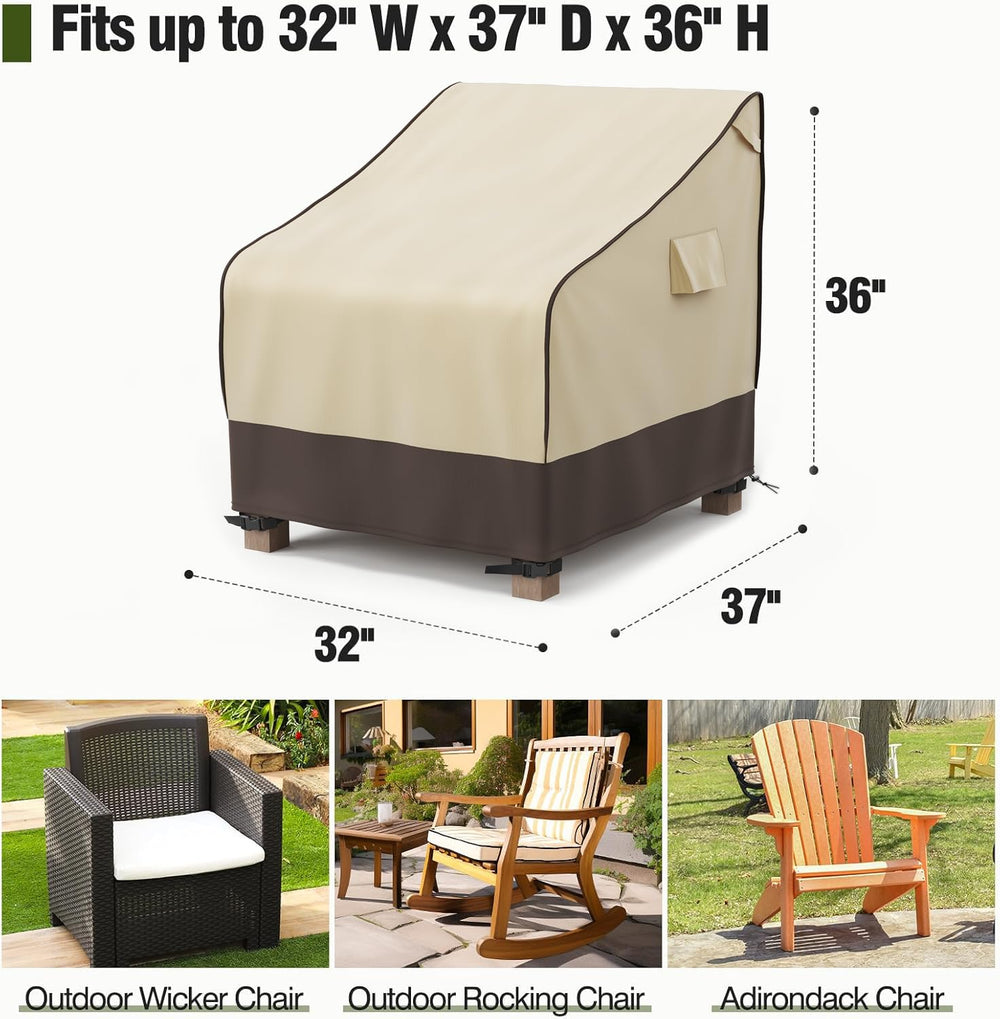 MR. COVER patio chair cover showing handles and air vent