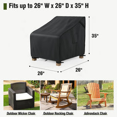MR. COVER Patio Chair Covers side view with straps