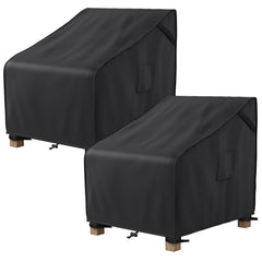 MR. COVER Waterproof Patio Furniture Covers front view, black, 2-pack