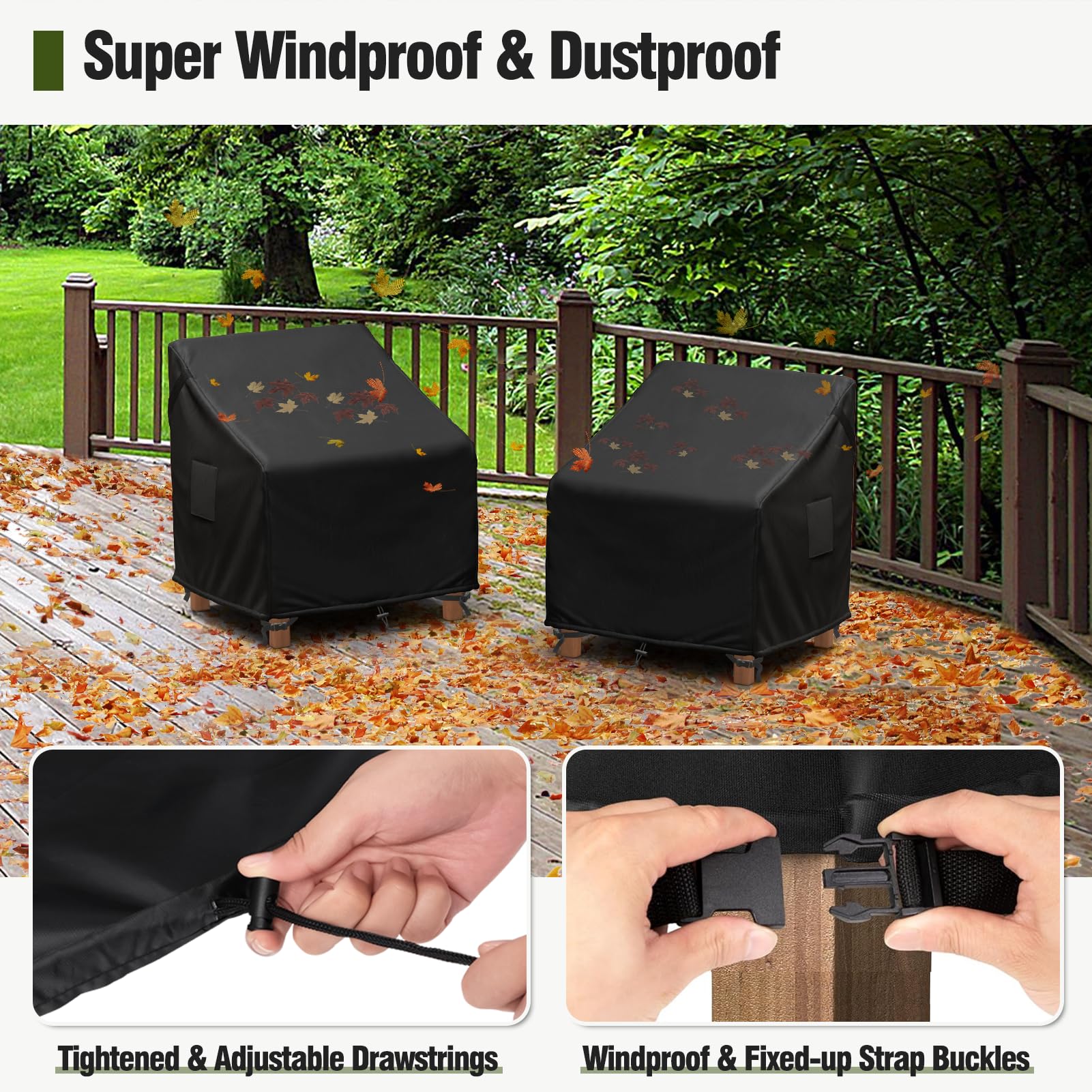 MR. COVER Waterproof Patio Furniture Covers rolled up for storage
