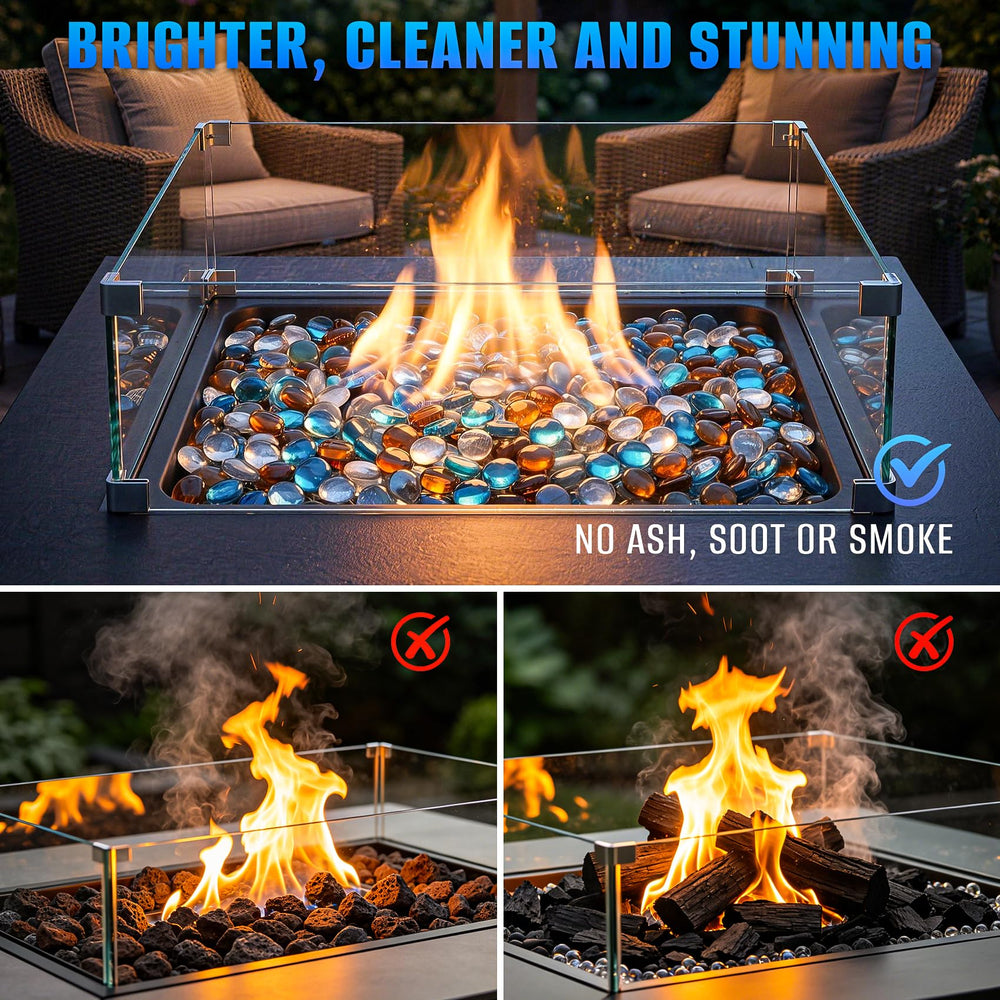 Mr. Fireglass fire glass beads in a fire pit