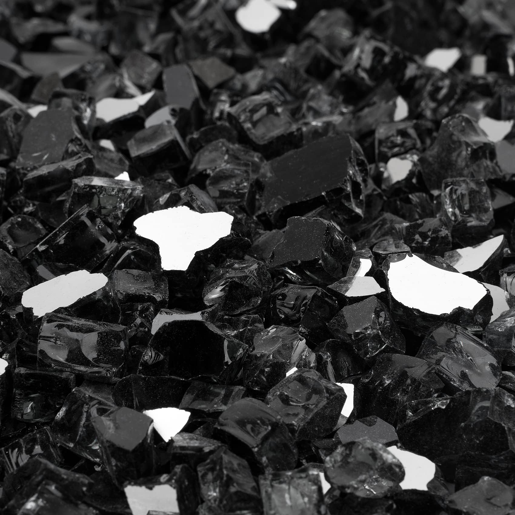 Mr. Fireglass Onyx Black fire glass in a fire pit