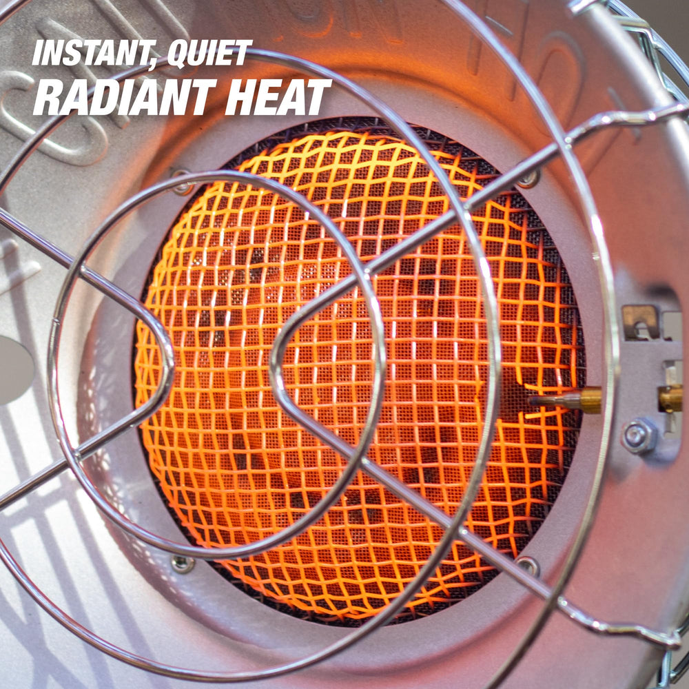 Mr. Heater 30,000 BTU Double Tank Top Heater in outdoor setting