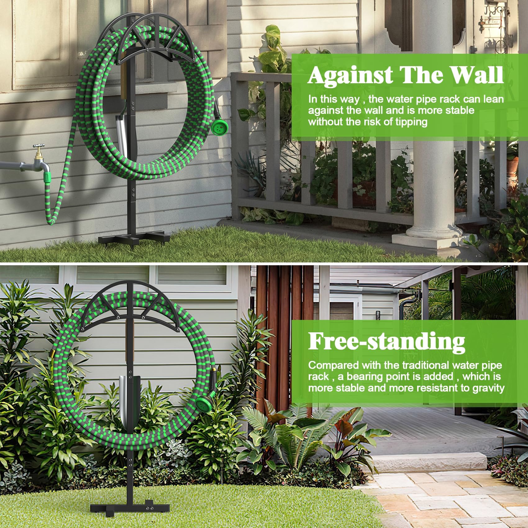 Mr IRONSTONE Garden Hose Holder in a garden setting
