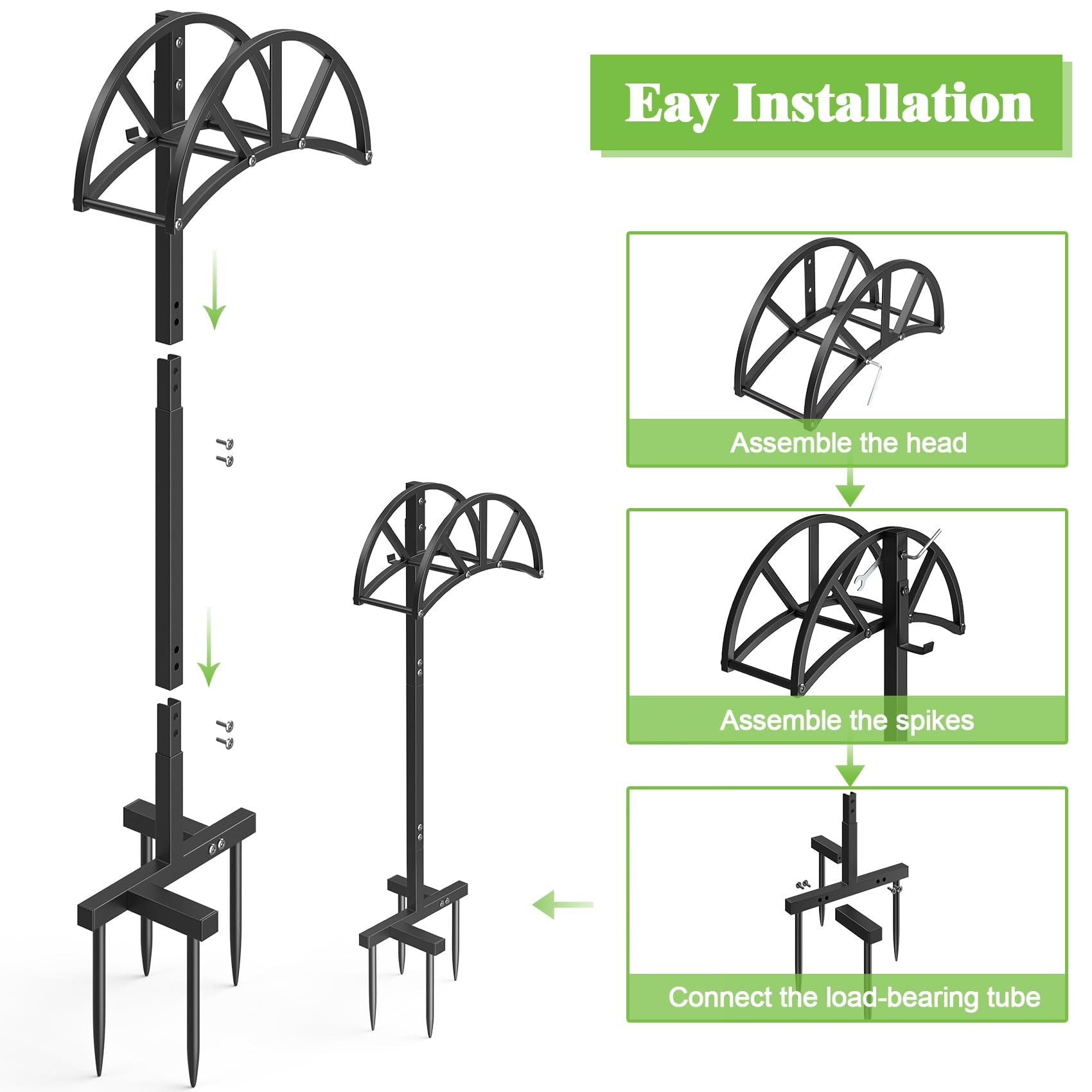 Mr IRONSTONE Garden Hose Holder package contents