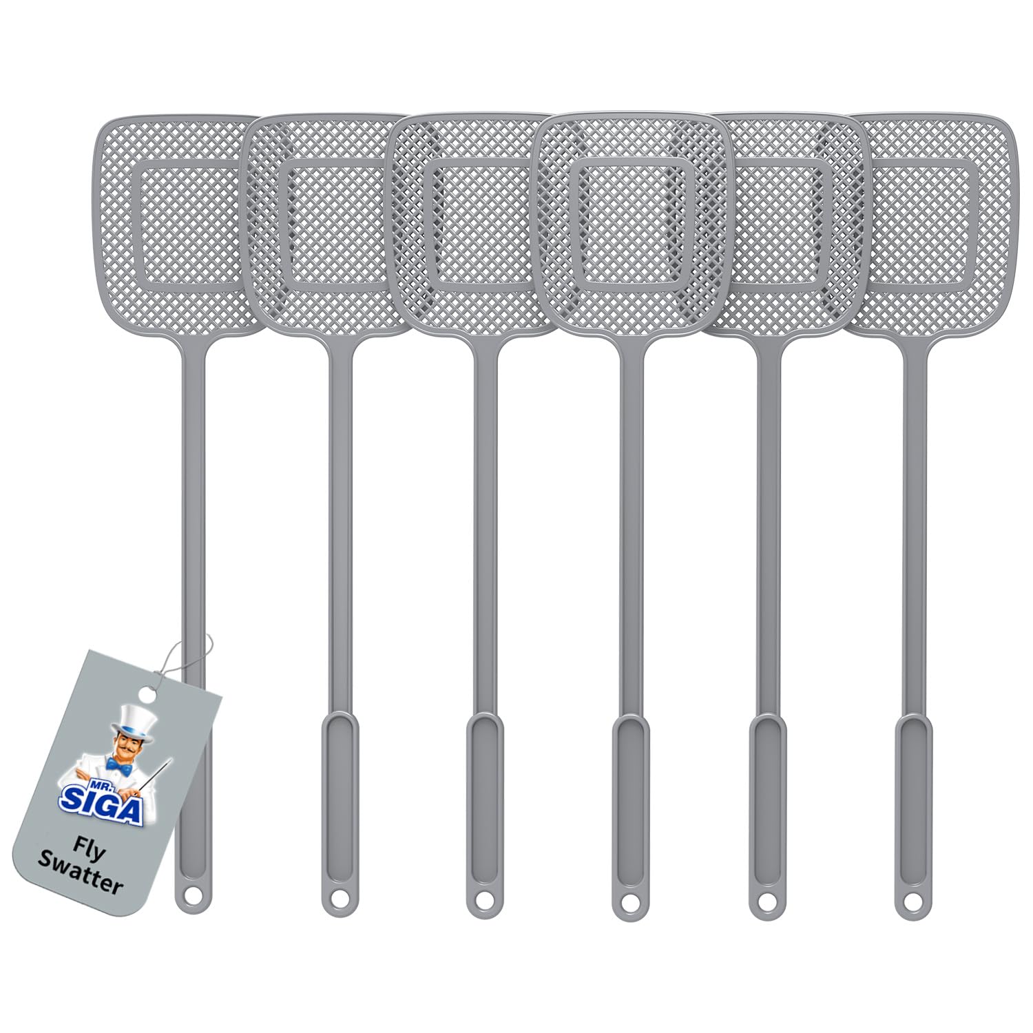 MR.SIGA Heavy Duty Fly Swatter gray front view