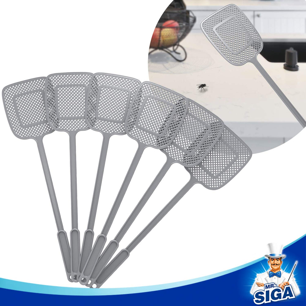 MR.SIGA Heavy Duty Fly Swatter gray handle detail