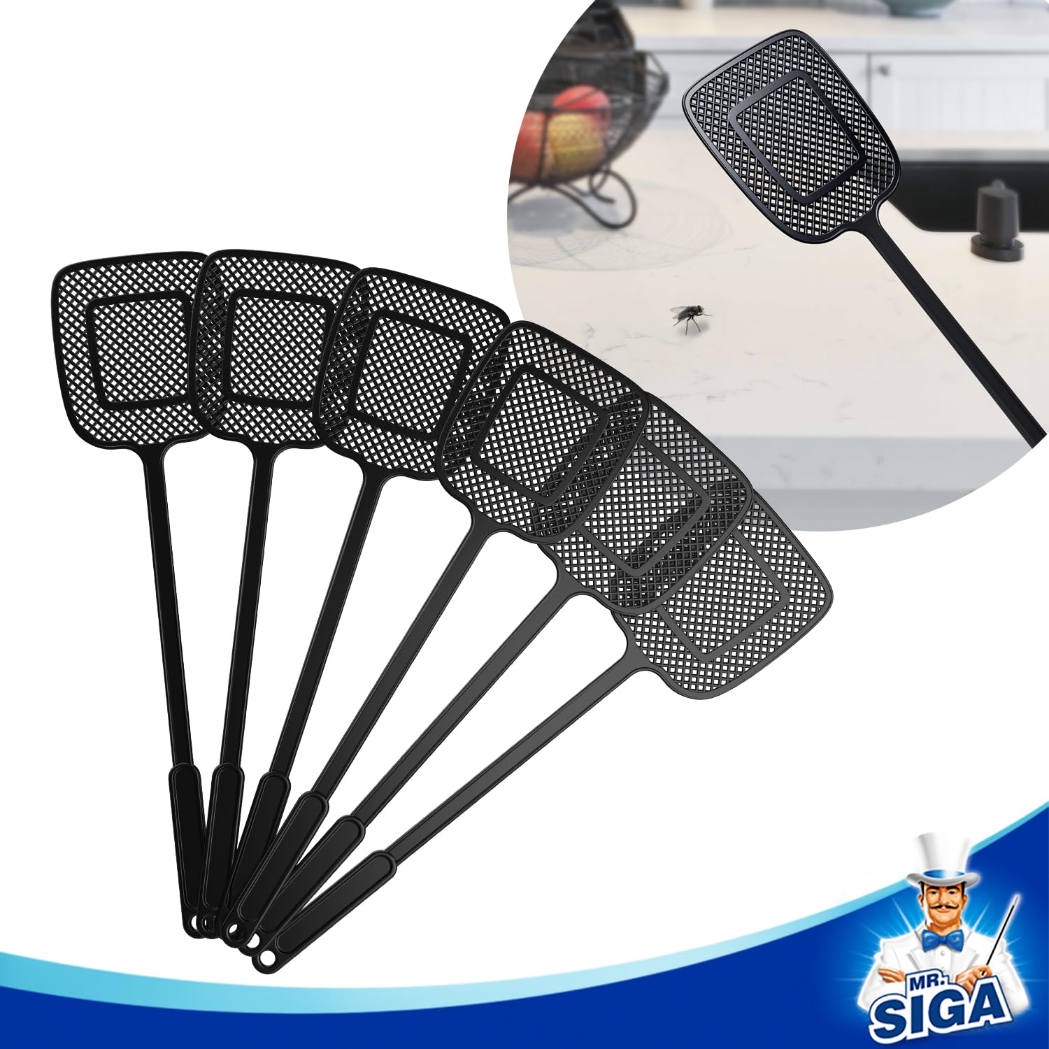 MR.SIGA Heavy Duty Fly Swatter swatting area close-up