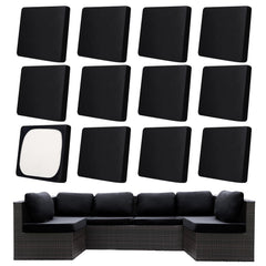 MRGSDL 12Pcs Patio Cushion Covers in black front view