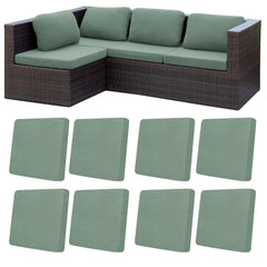 MRGSDL 8Pcs Outdoor Cushion Covers in jacquard-cyan front view