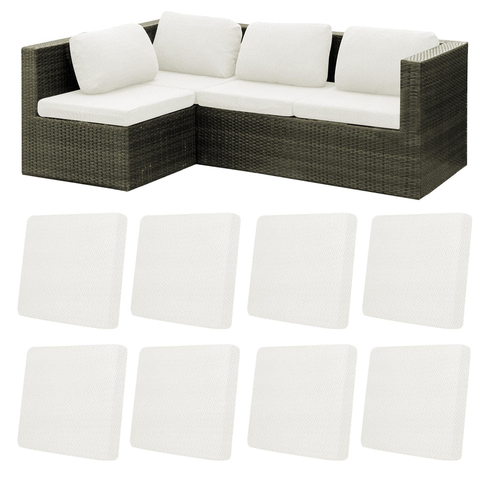 MRGSDL 8Pcs Patio Cushion Covers in Starlink White front view