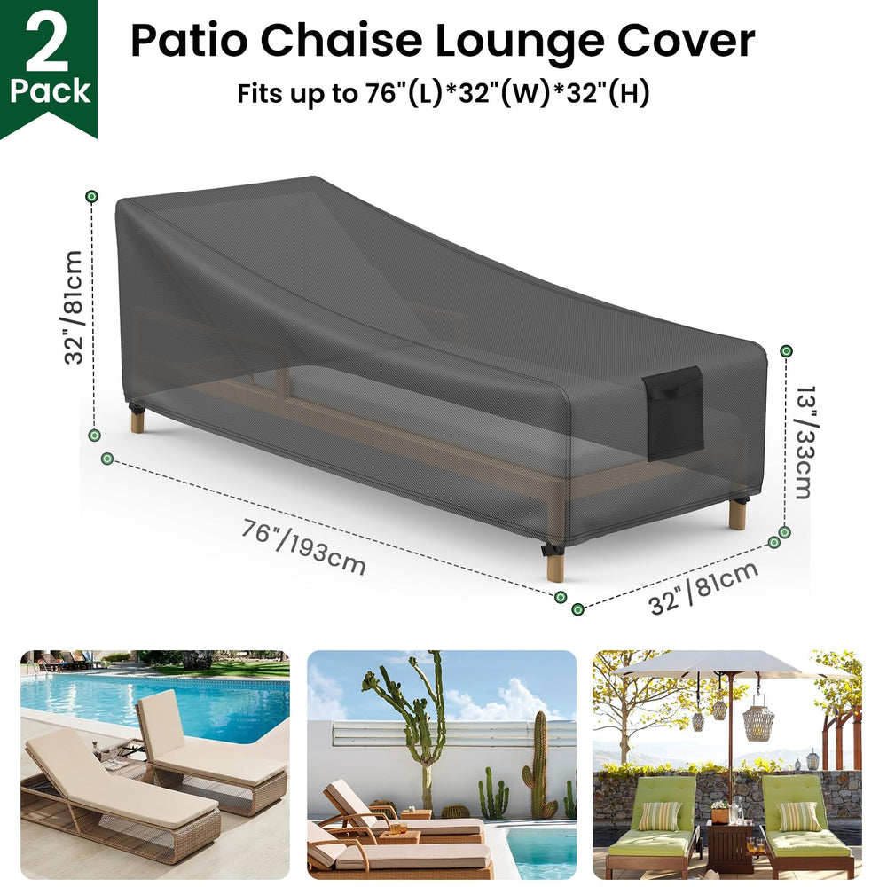 Mrrihand chaise lounge cover showing waterproof material