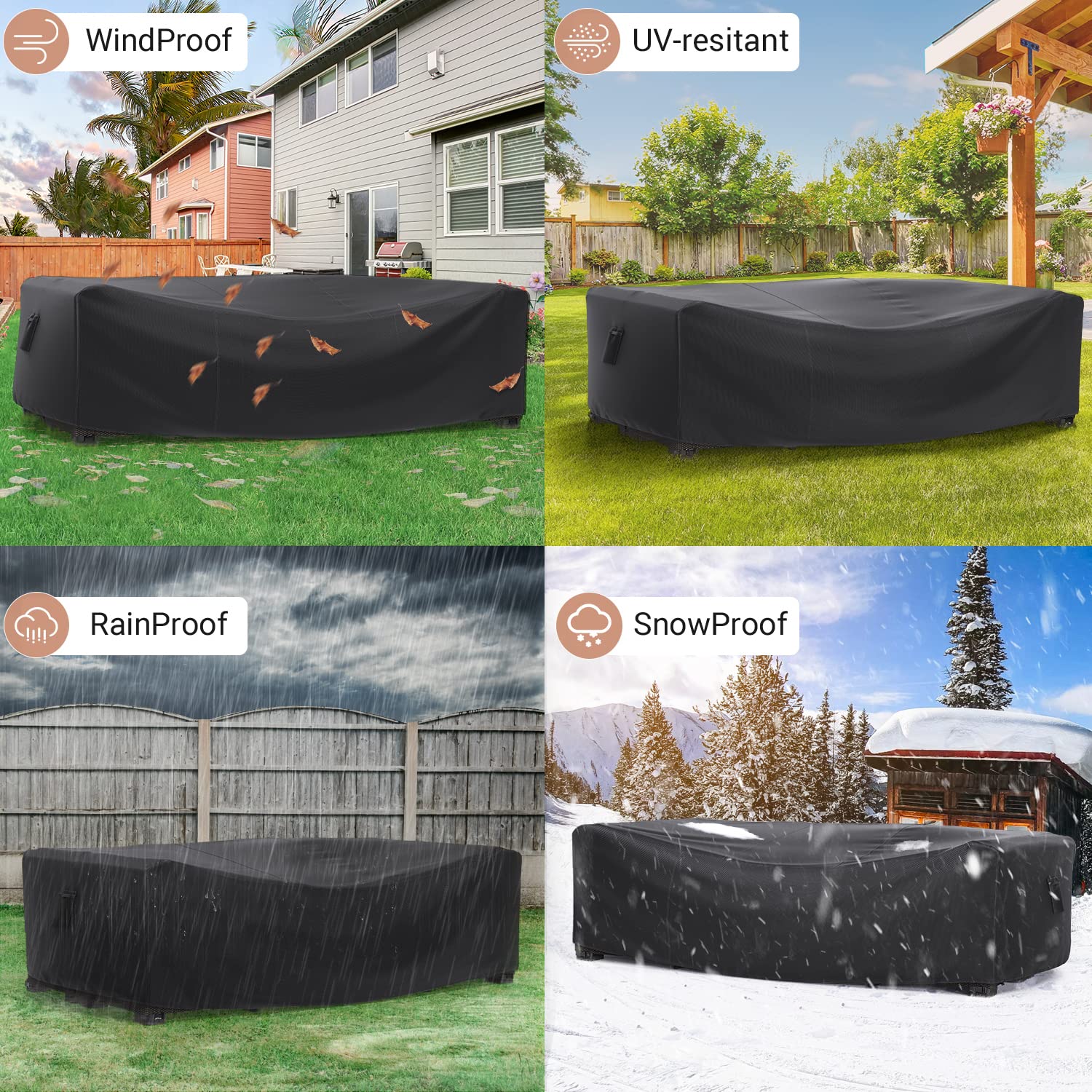 Mrrihand Outdoor Patio Furniture Cover packaging