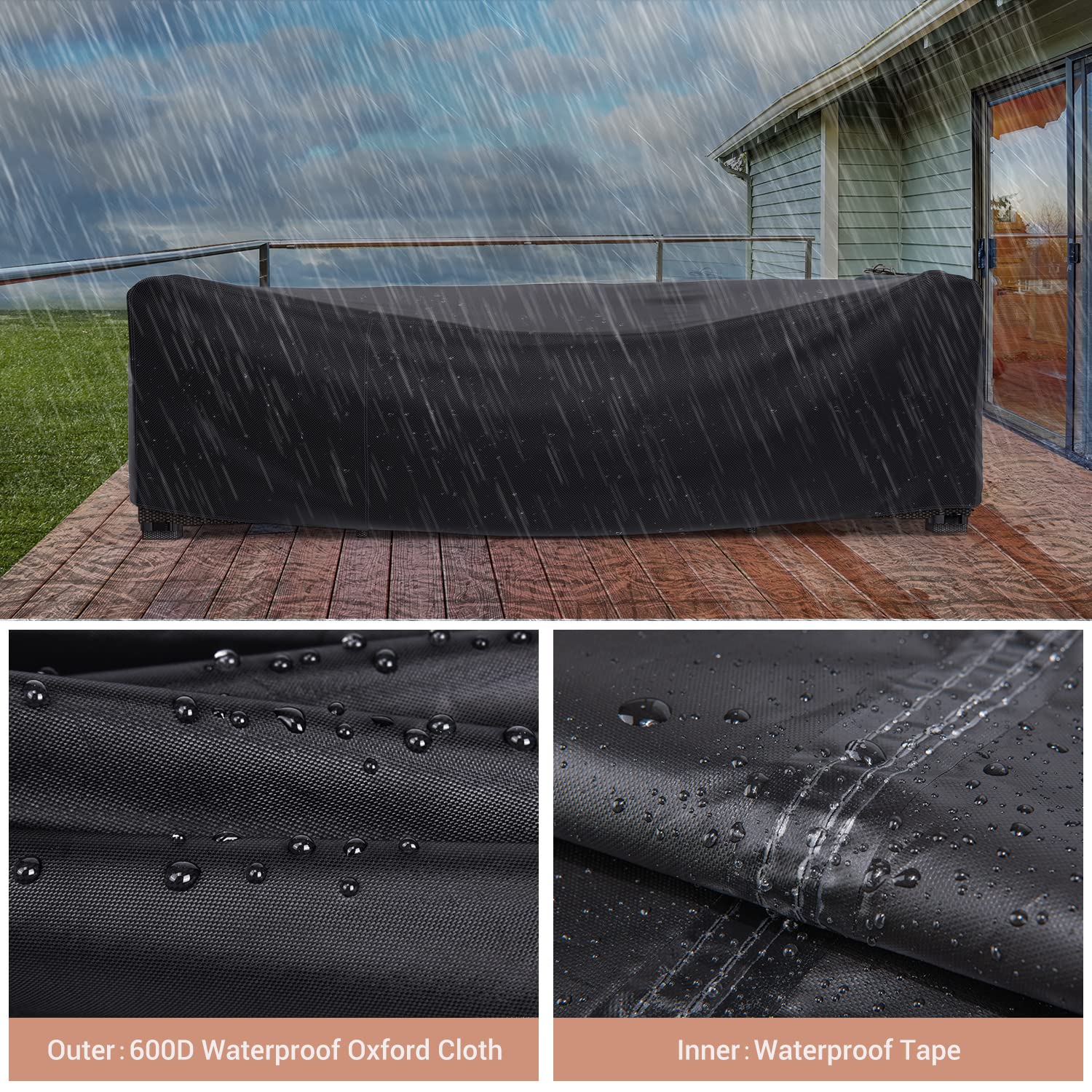 Mrrihand Outdoor Patio Furniture Cover with air vent design