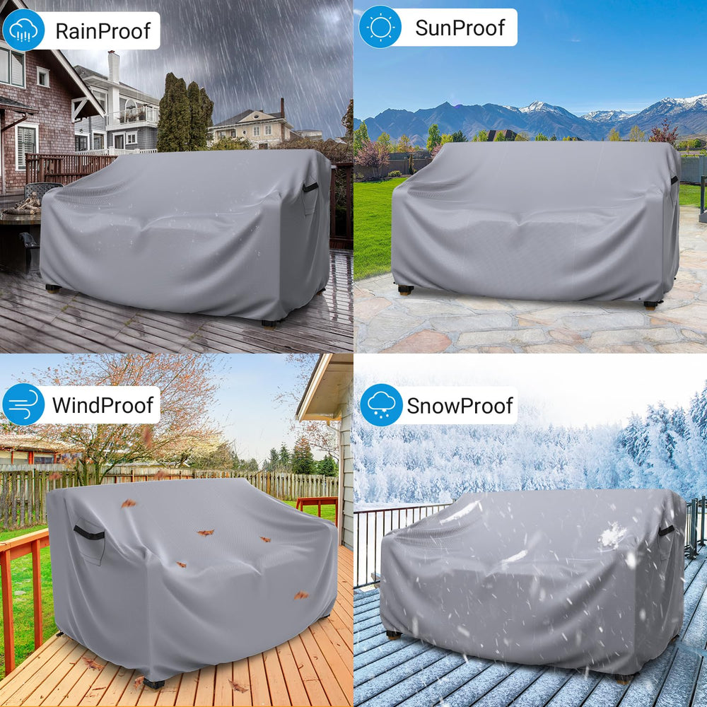 Mrrihand Outdoor Patio Sofa Cover Grey air vent detail