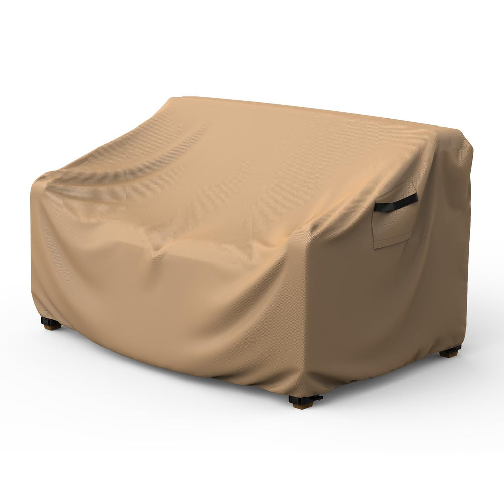 Mrrihand Outdoor Patio Sofa Cover waterproof brown front view