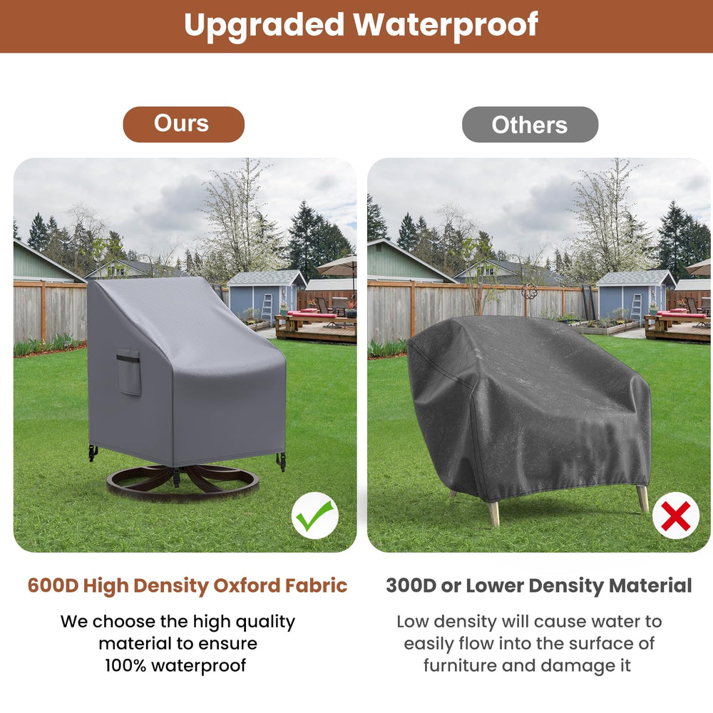 Mrrihand patio chair cover fitting a swivel lounge chair