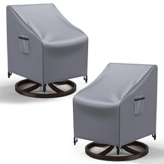 Mrrihand patio chair cover in grey, front view