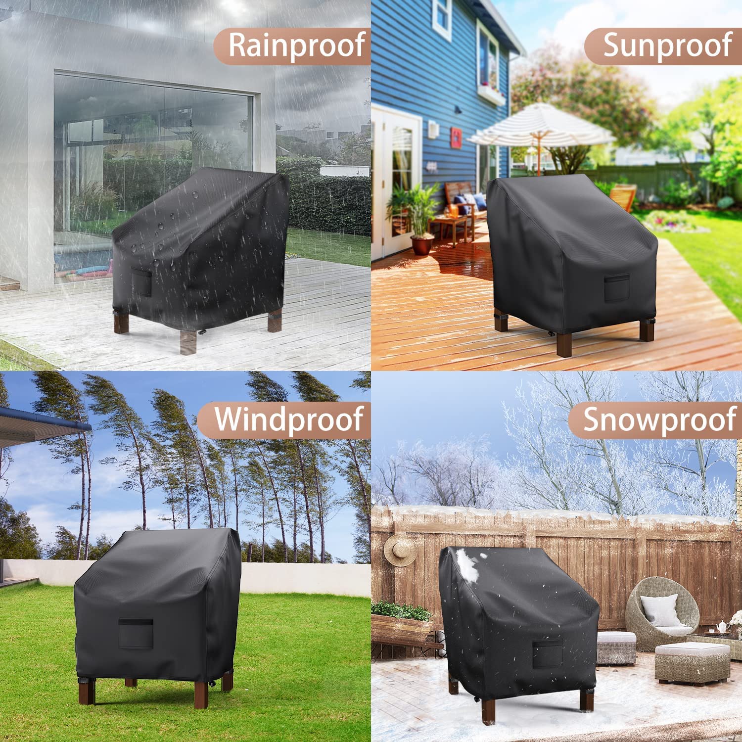 Mrrihand patio chair cover packaging