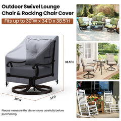 Mrrihand patio chair cover showcasing adjustable straps