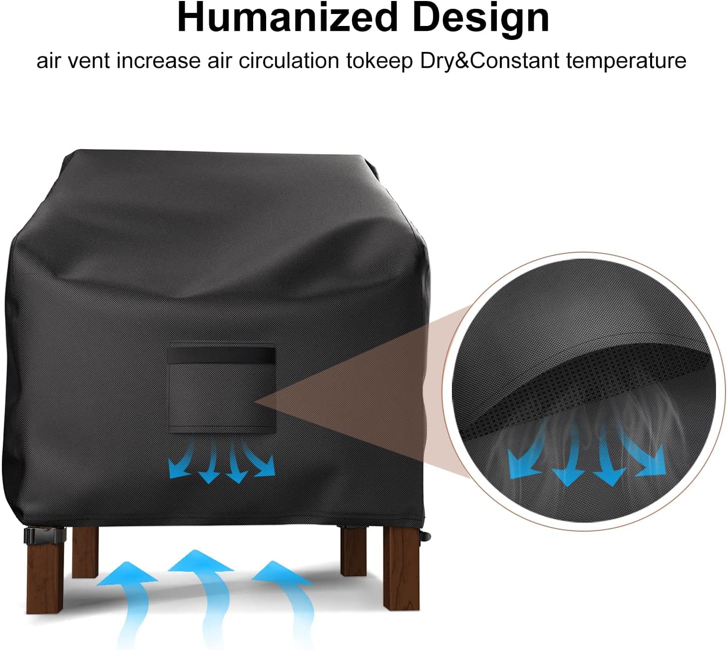 Mrrihand patio chair cover with installation handles
