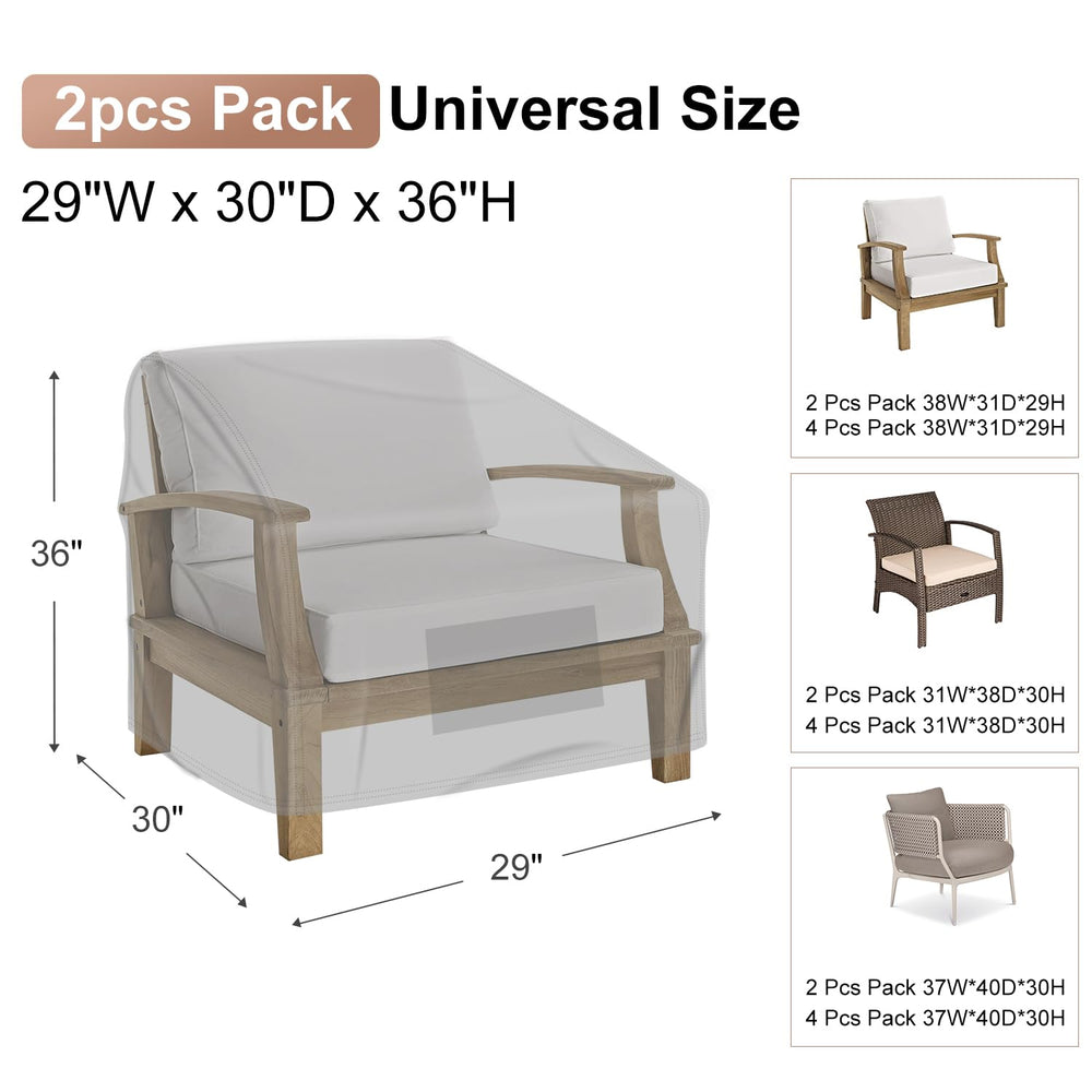 Mrrihand Patio Chair Cover with padded handles