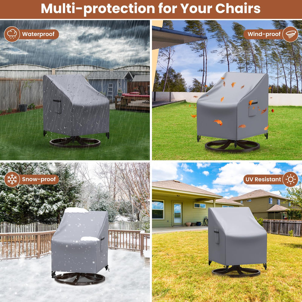 Mrrihand patio chair covers, two pack in storage bag