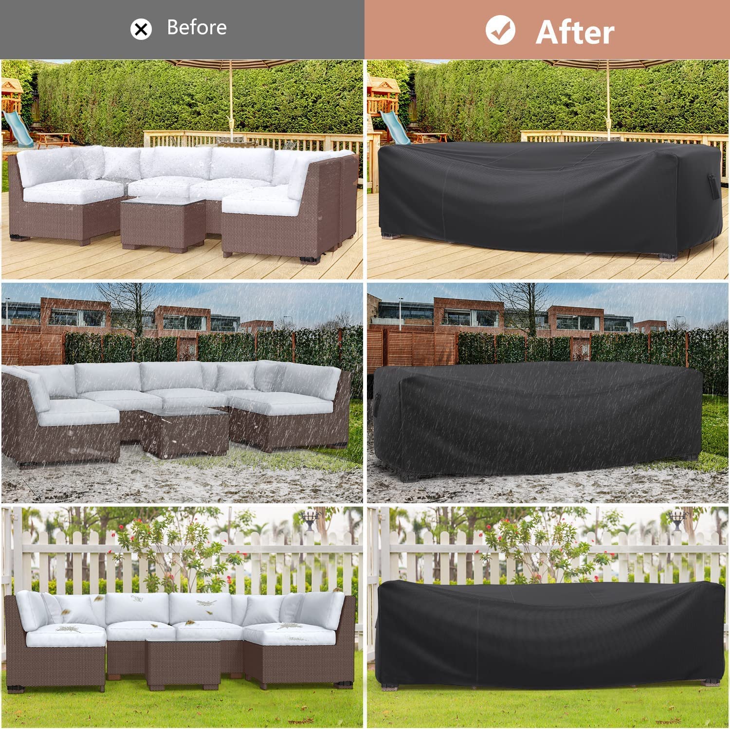 Mrrihand patio furniture cover on outdoor furniture