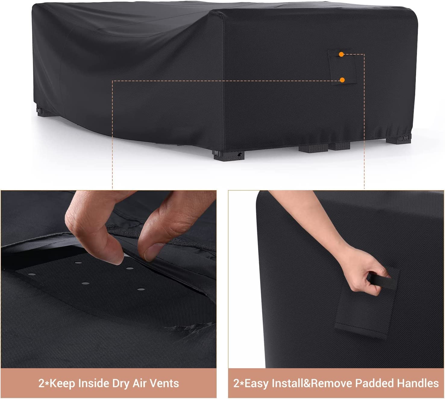 Mrrihand patio furniture cover with air vent design