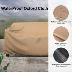 Mrrihand waterproof patio sofa cover in storage bag